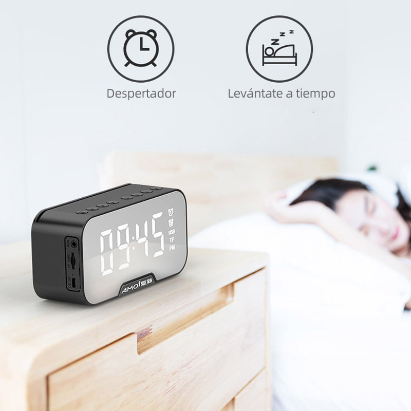 Portátil Bluetooth Alto-falante Rádio Suporte De Telefone G5 Preto