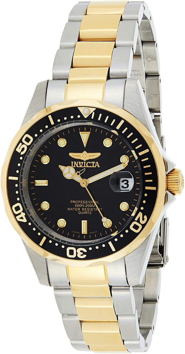 Invicta Men's Pro Diver 37.5mm Aço e Ouro Tom De aço inoxidável