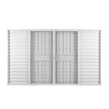 Janela de Alumínio Veneziana de Correr 120x200cm 6 Folhas 2 Fixas com Vidro Mini Boreal Linha Soft MGM Branco