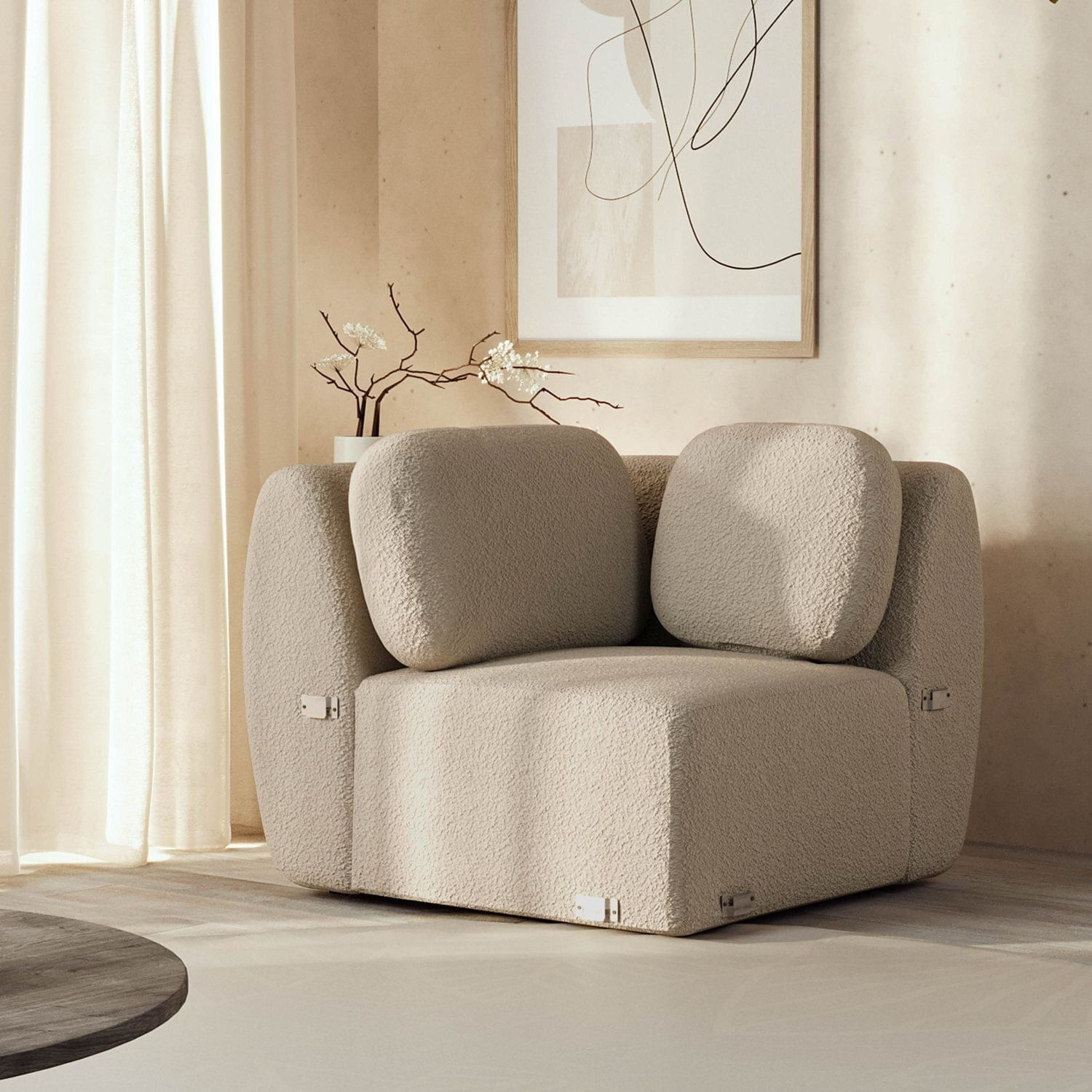 Sofá Modular De Canto Orla Cabecasa Madeiraoriginals Areia