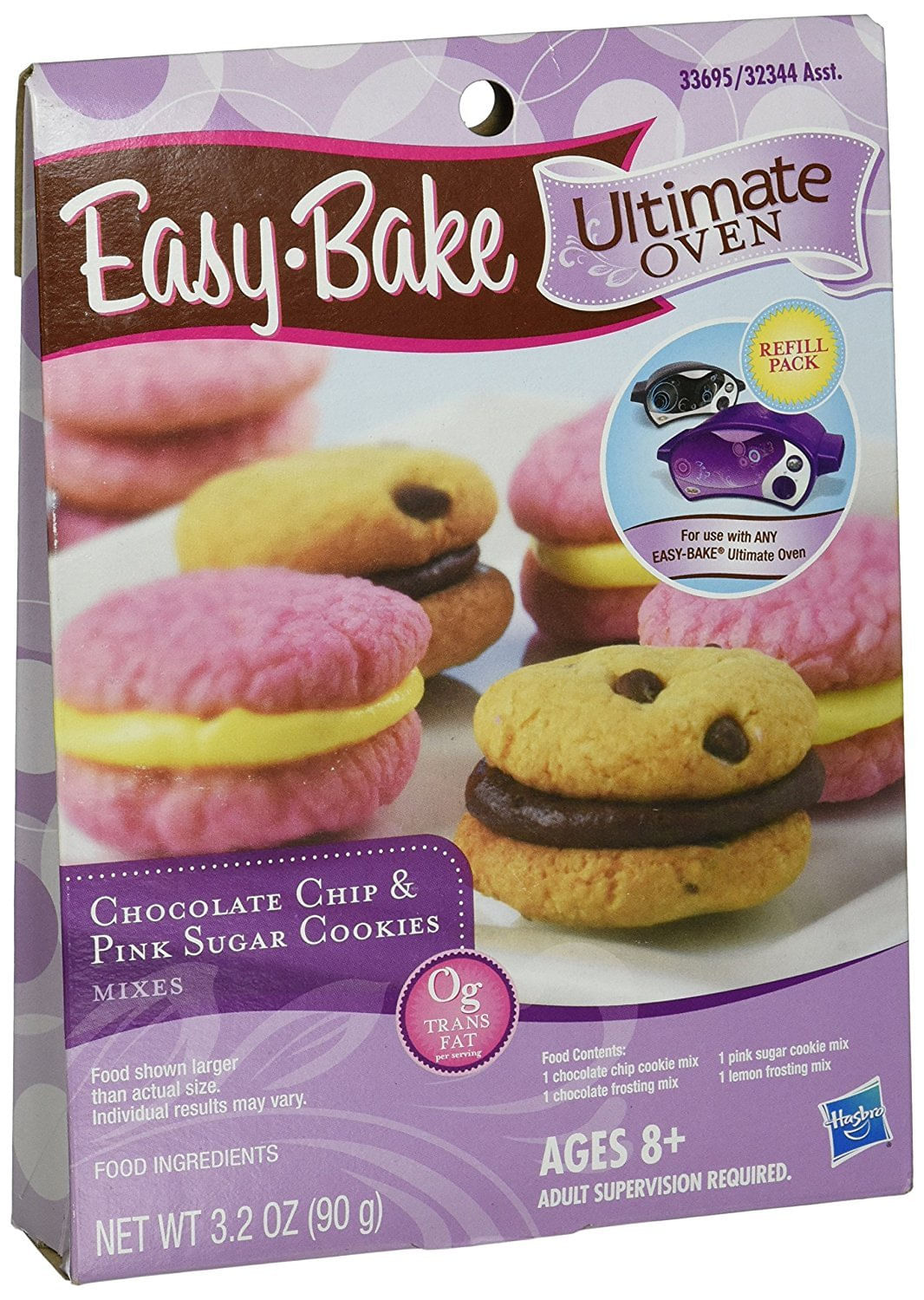 Pacote De Recarga De Biscoitos De Chocolate E Açúcar Rosa Easy Bake 5000 Ultimate Oven