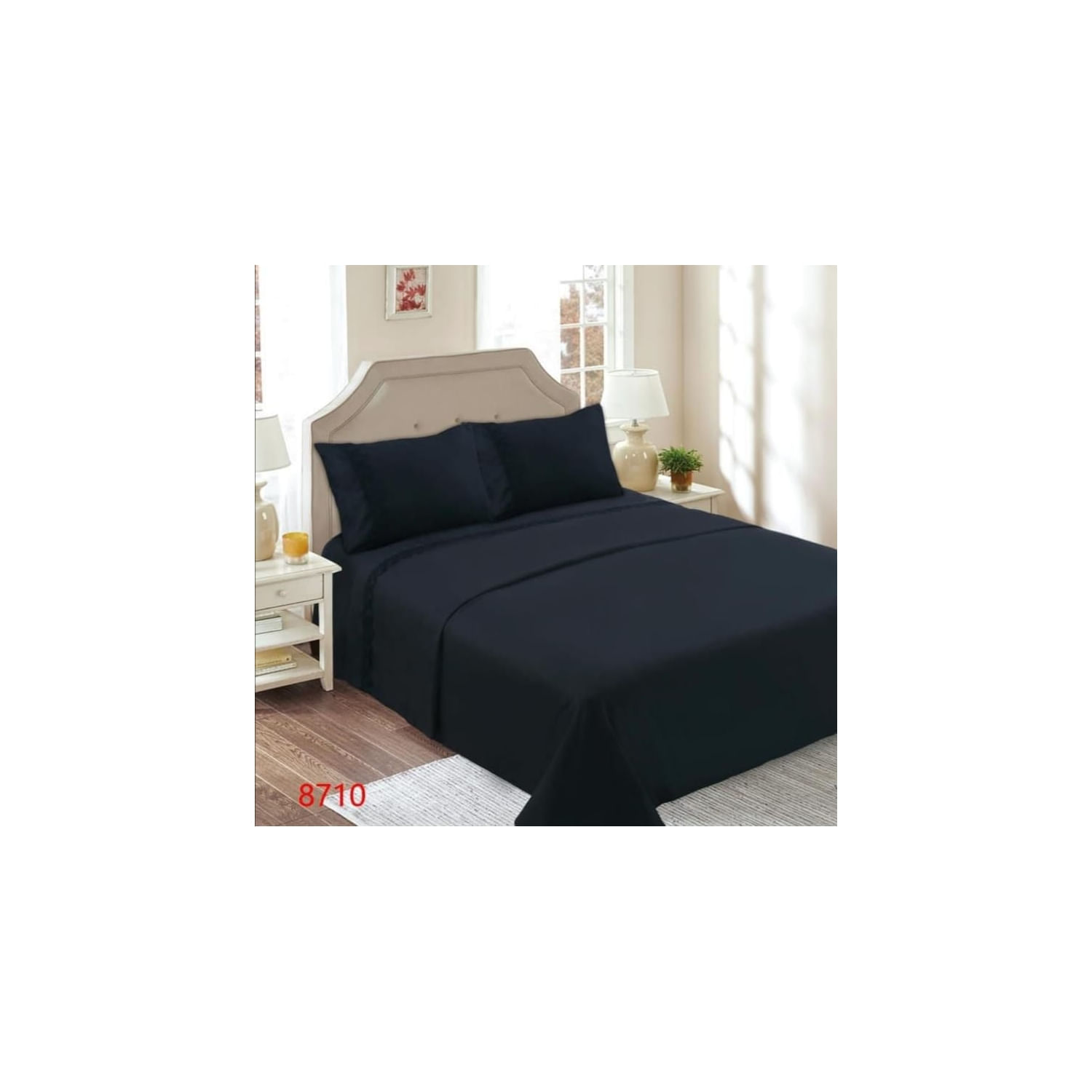 Conjunto De Lençóis De Poliéster E Algodão, 144 Fios, 1,5 Quadrados