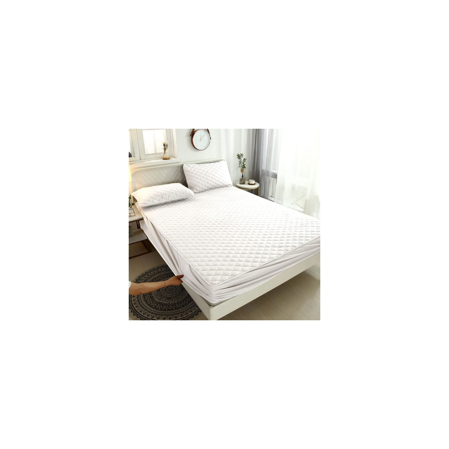 Capa De Colchão Impermeável E Fronhas Superking White