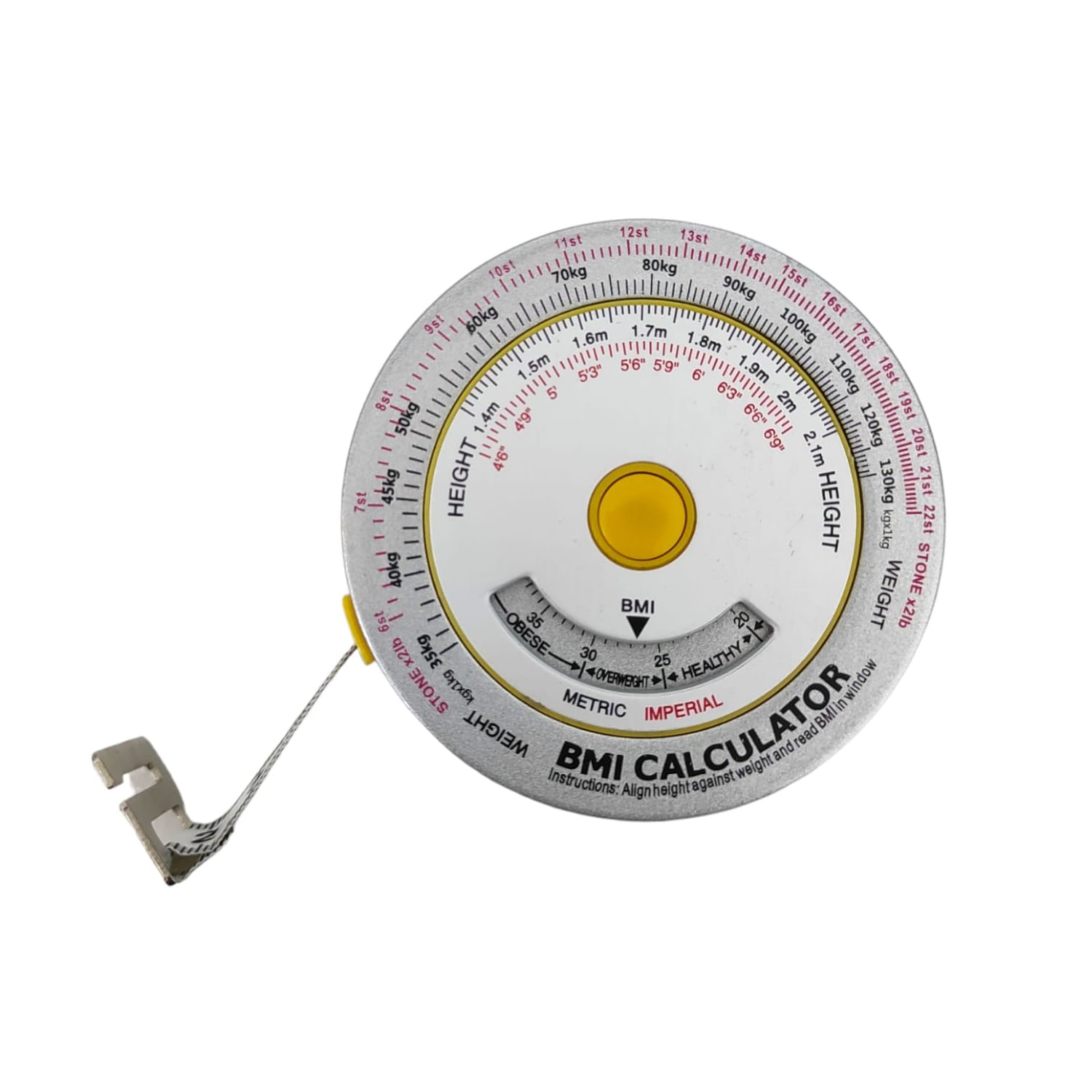 Fita Métrica Para Medir O Imc Amarela