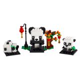 Brinquedo Lego Brickheadz Pandas Do Ano Novo Chinês 40466