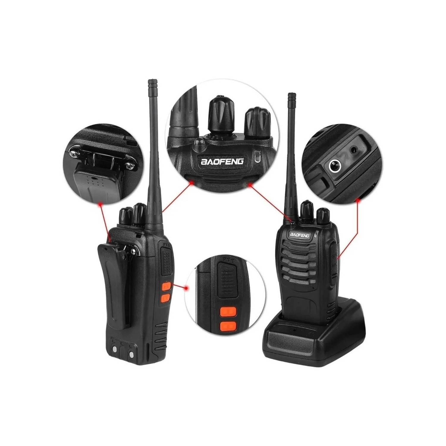 Transmissor De Rádio Walkie Talkie Baofeng Bf-888s 1500mah