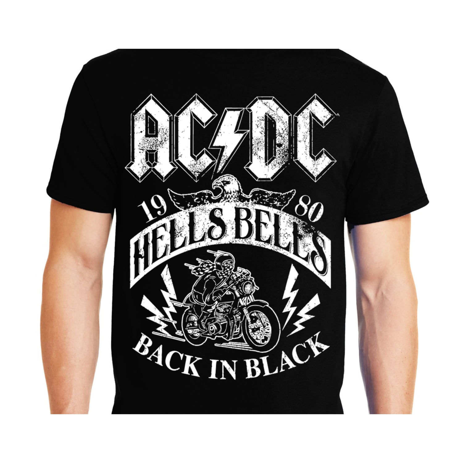Camiseta Acdc Rock Unissex 100% Algodão Para Crianças E Adultos