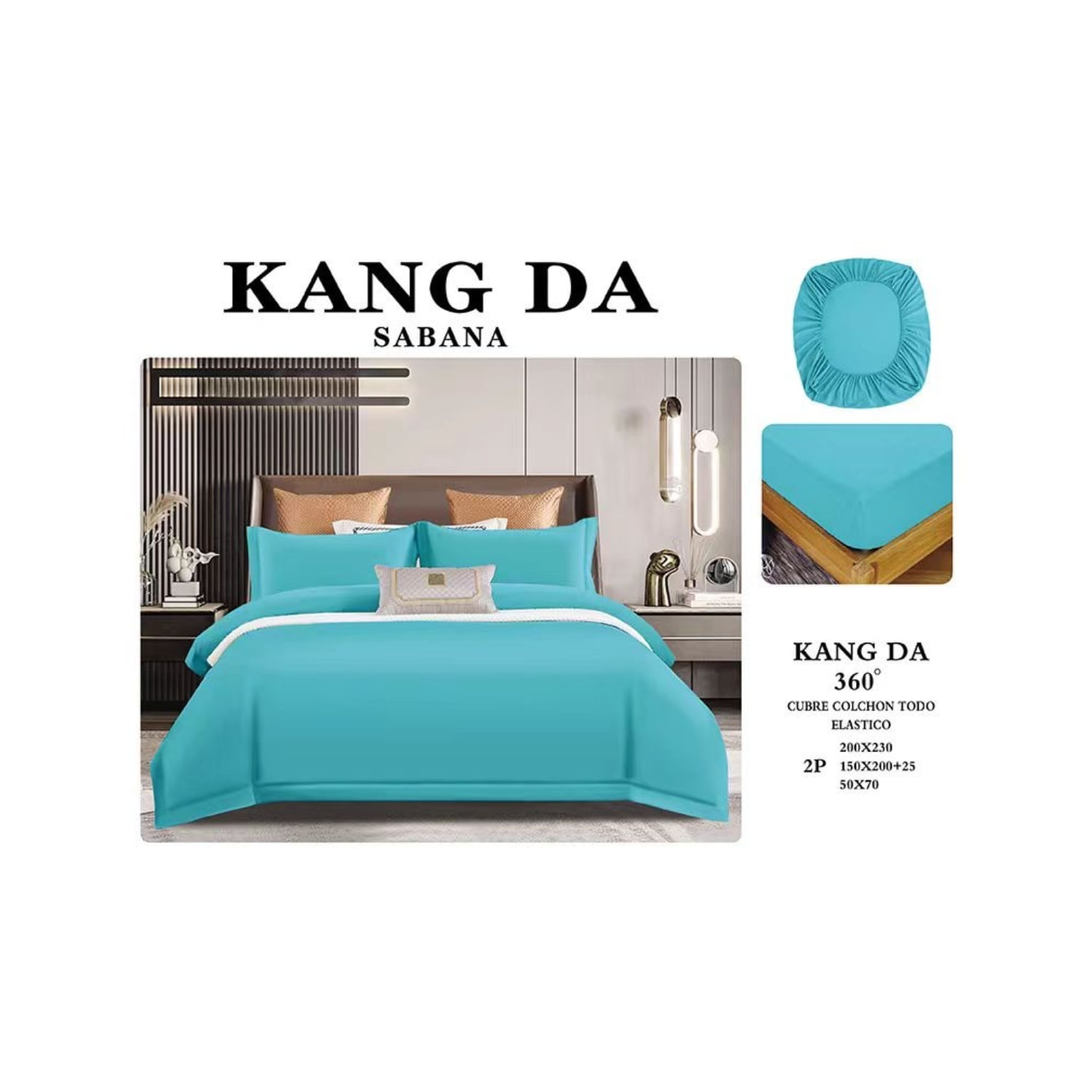 Conjunto De Lençóis King Size, 200 Fios, Poliéster E Algodão