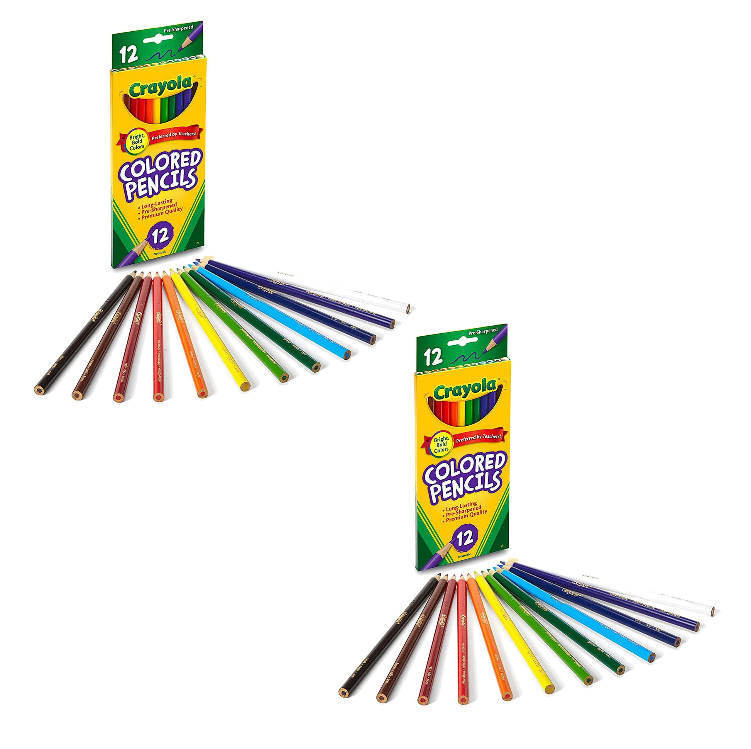 Lápis De Cor Crayola Long, Pacote Sortido Com 24