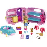 Conjunto De Brinquedos Toy Car &amp; Camper Barbie Club Chelsea Com Boneca E Acessório