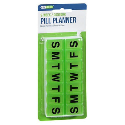 Lembrete De Pílula De Contorno De 14 Dias Ezy-dose Médio 1 Cada Por Ezy Dose (pacote Com 6)