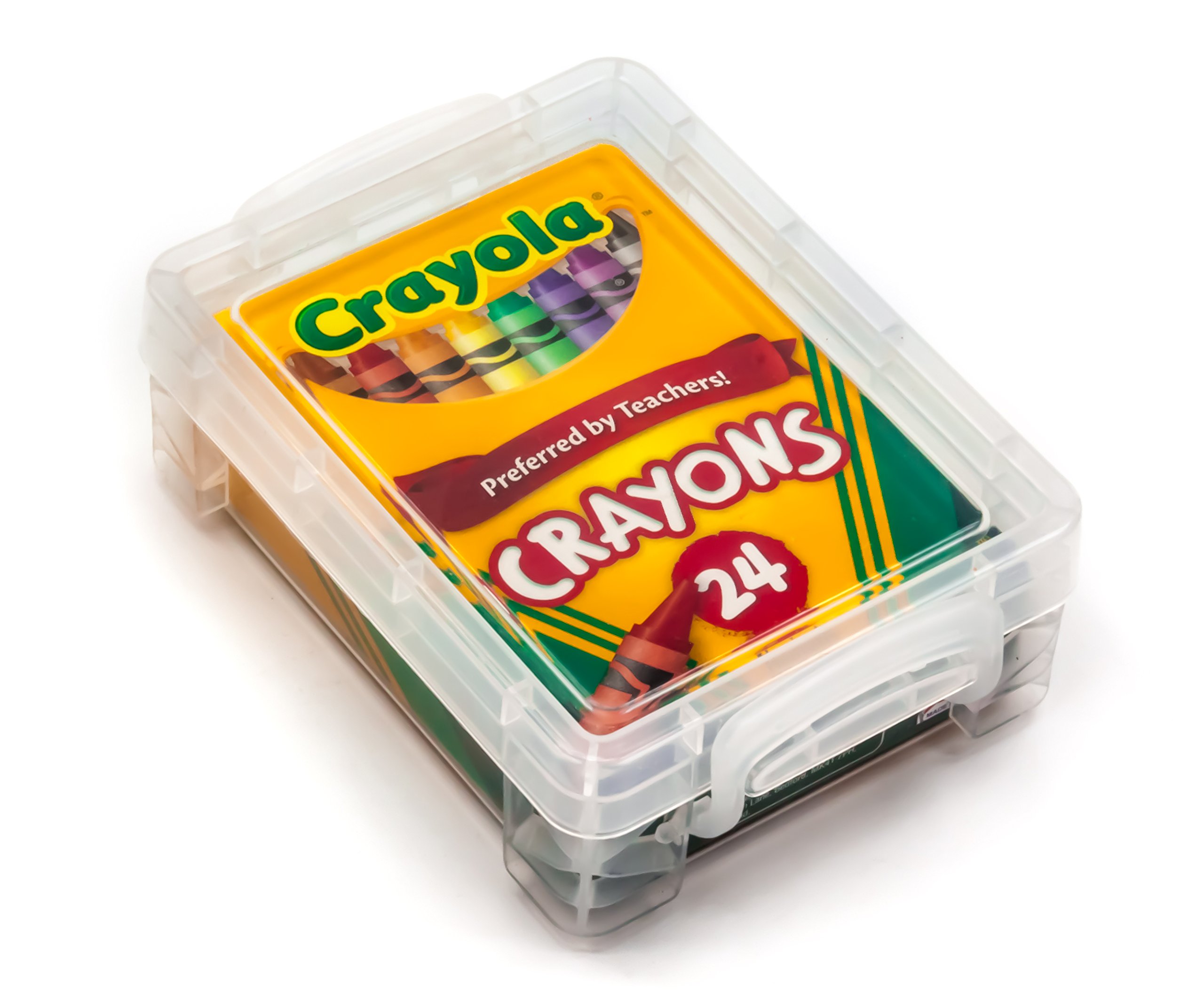 Crayons Crayola, 24 Unidades, Com Pacote Clear Super Stacker Box
