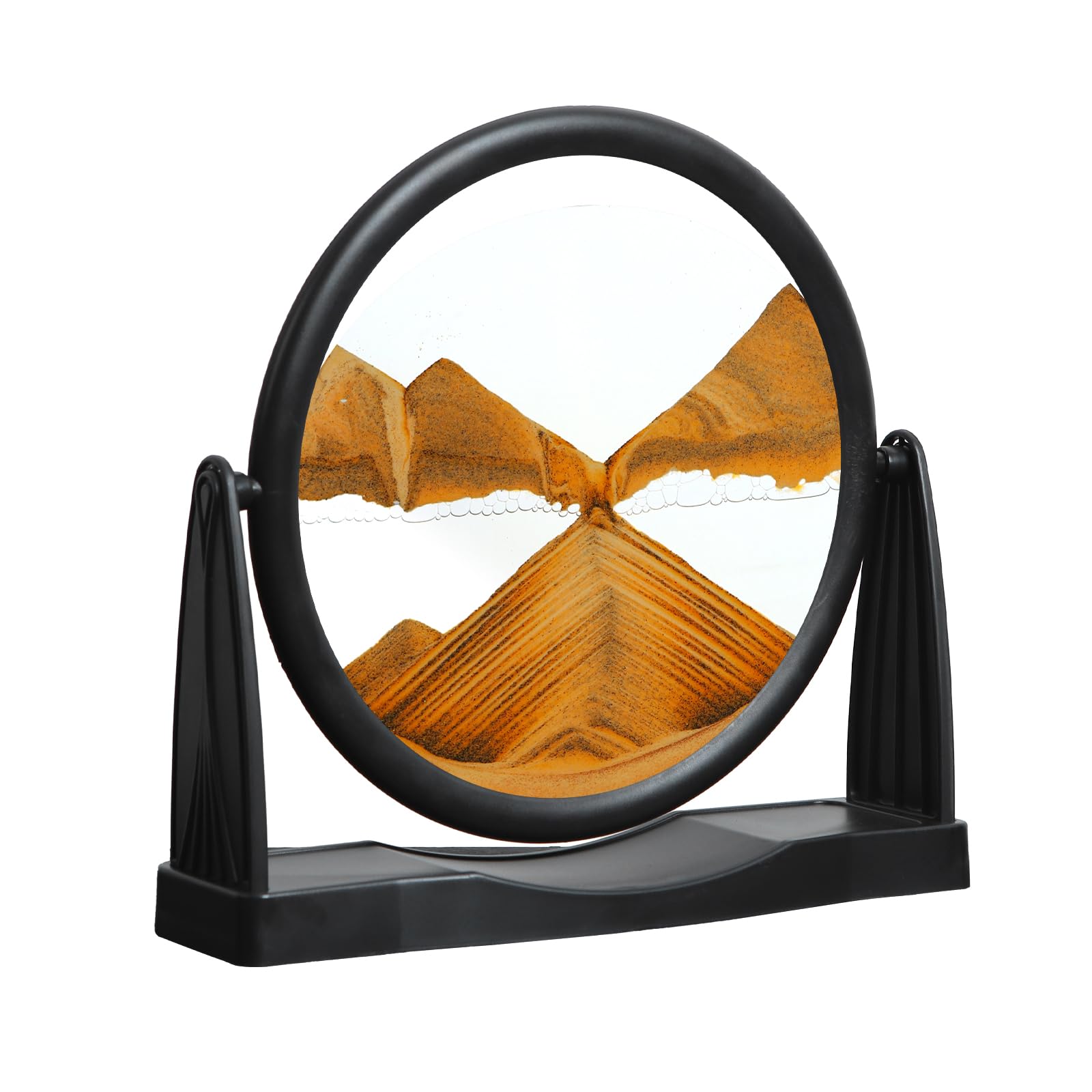 Vidro Redondo Moving Sand Art Mxyatcj Liquid Motion Laranja 20 Cm