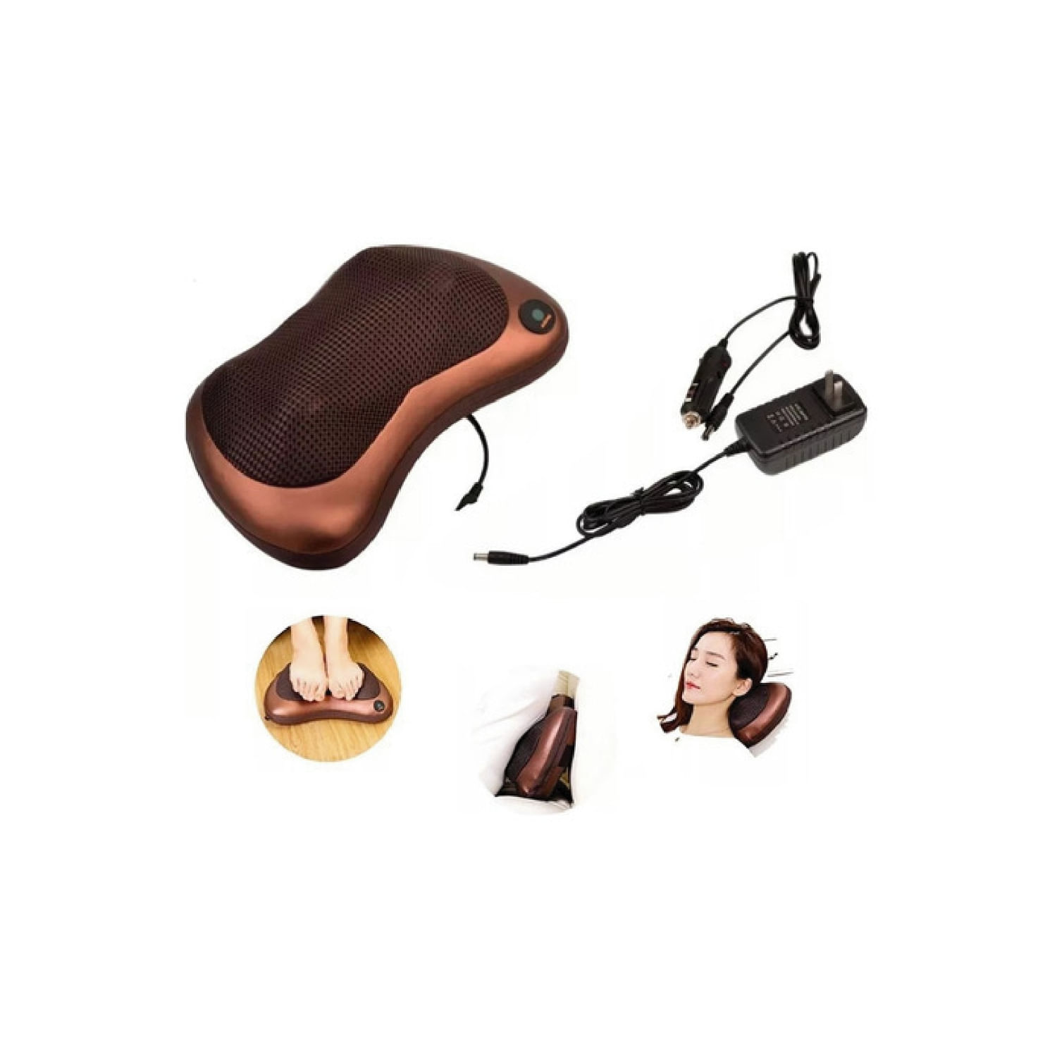 Almofada De Massagem Almofada Lombar Elétrica Para Pescoço E Perna