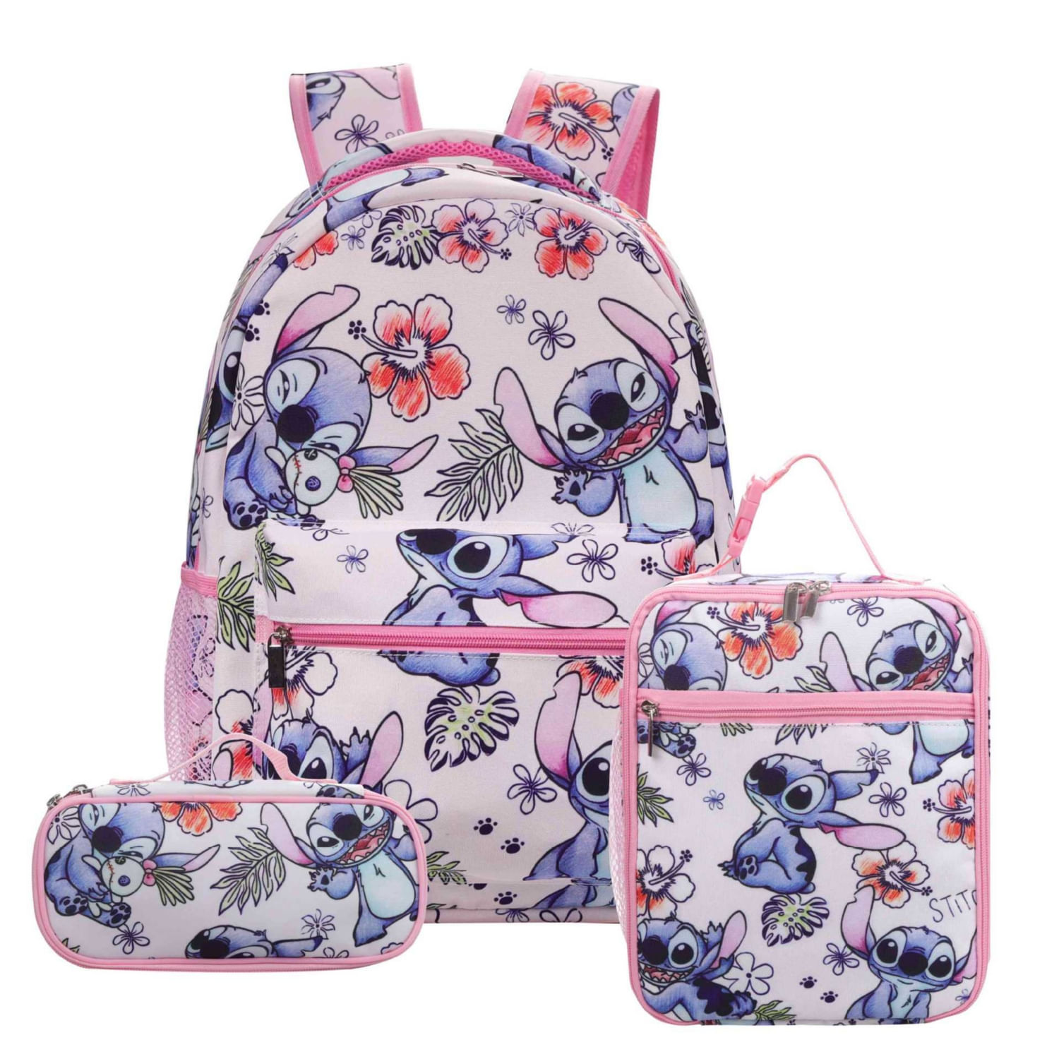 Mochila Lunch Box Case Stitch, Poliéster Infantil