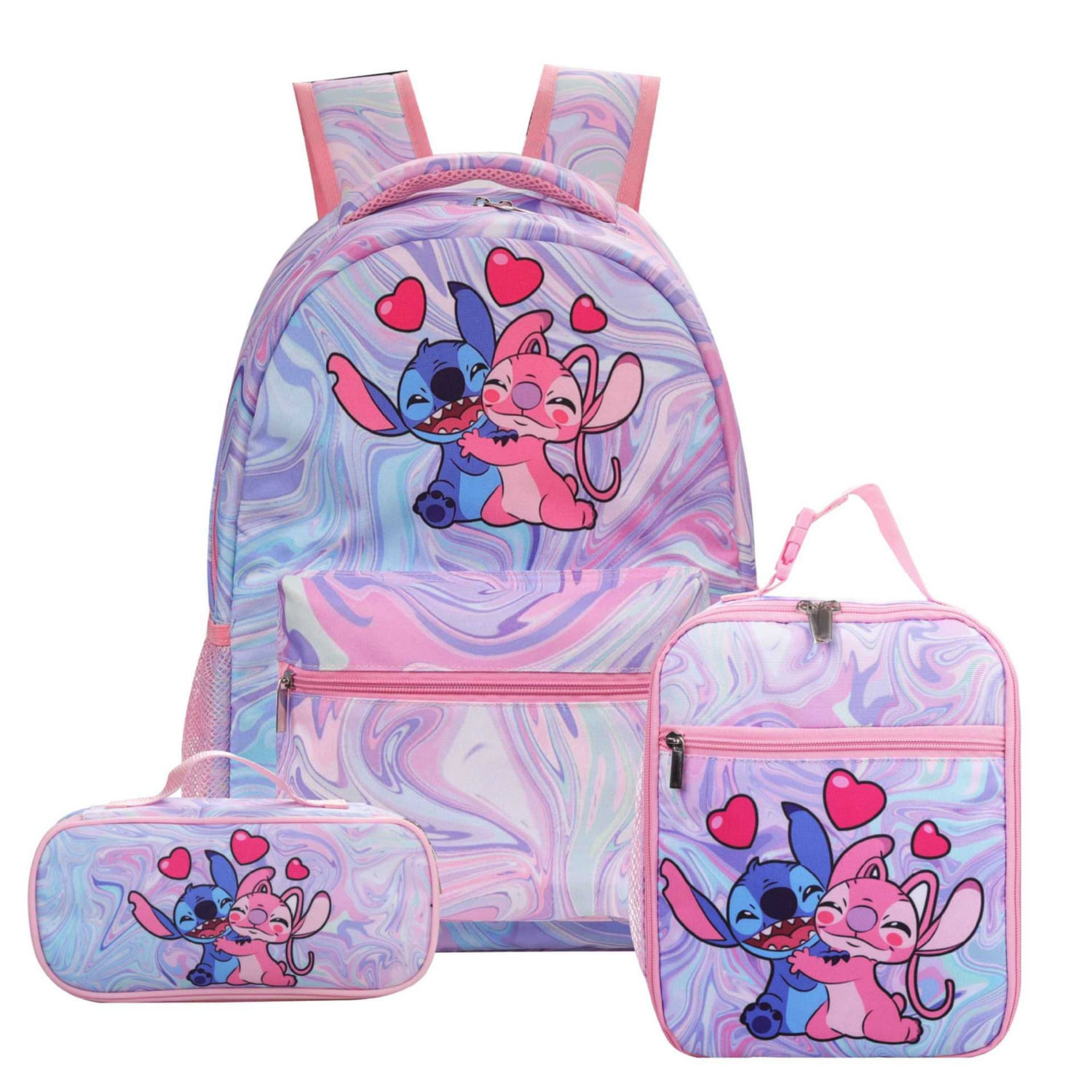 Mochila Lunch Box Case Stitch, Poliéster Infantil