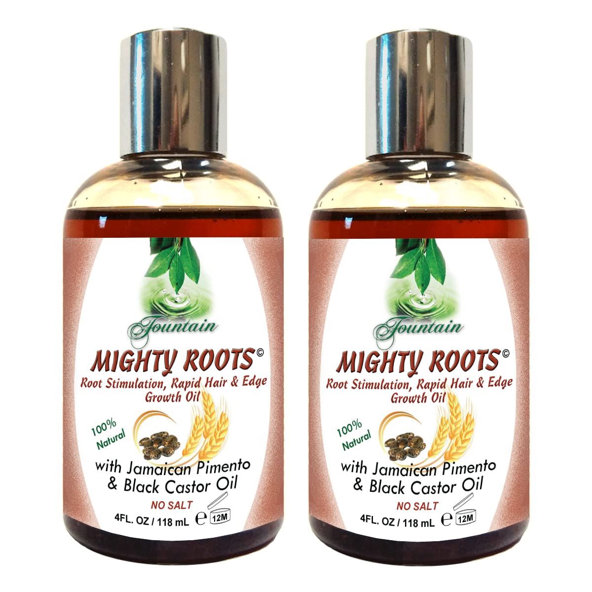 Fonte De Óleo Para Terapia De Couro Cabeludo Mighty Roots 120 Ml (pacote Com 2)