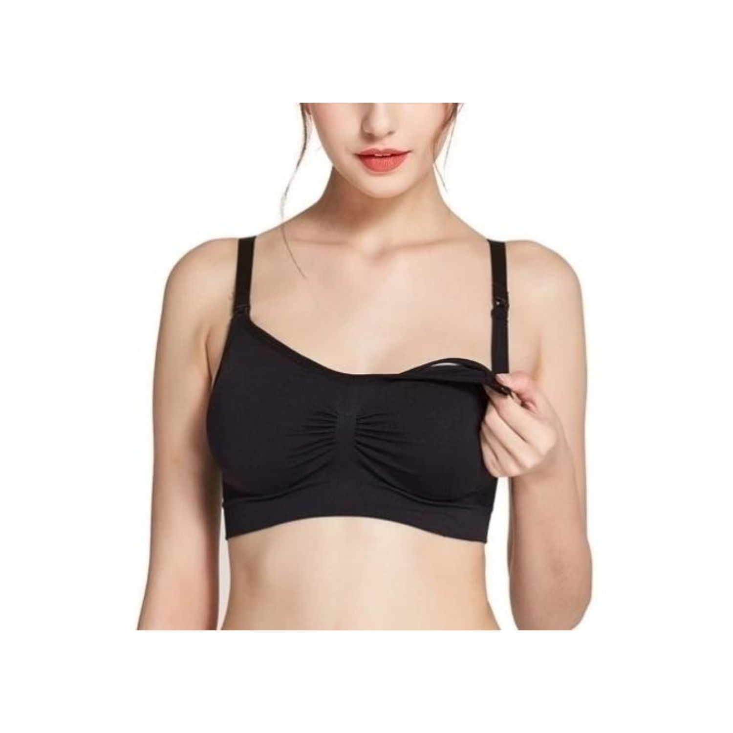 Pacote De Sutiãs De Amamentação Com 3 Sutiãs Esportivos Maternos De Nylon E Elastano