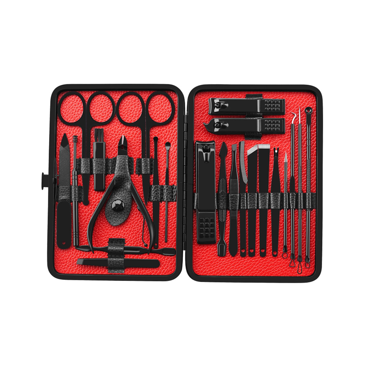 Conjunto De Manicure E Pedicure 23 Peças Em Aço Inoxidável