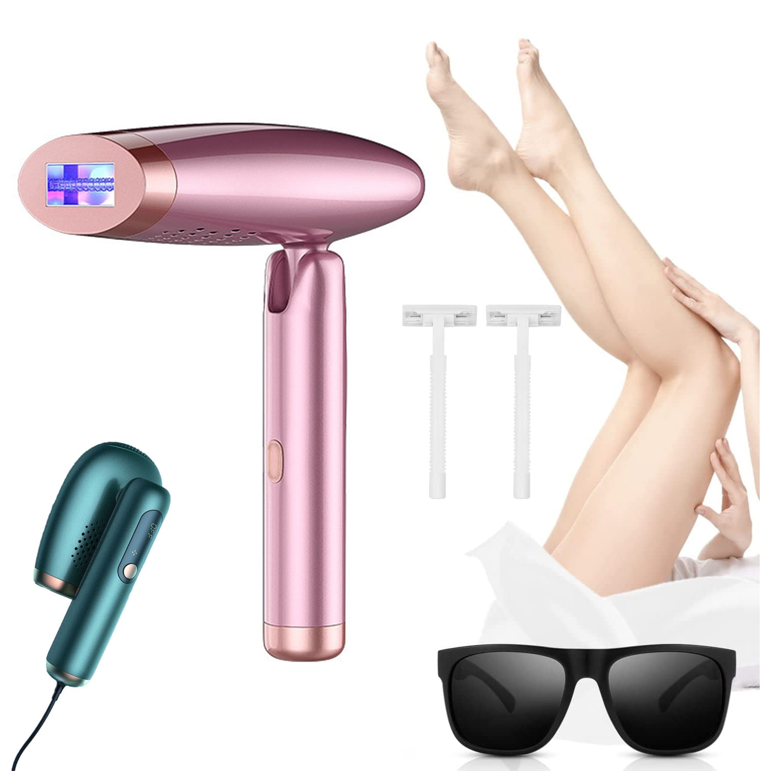 Dispositivo De Depilação A Laser Ipl Dobrável Indolor Para Mulheres