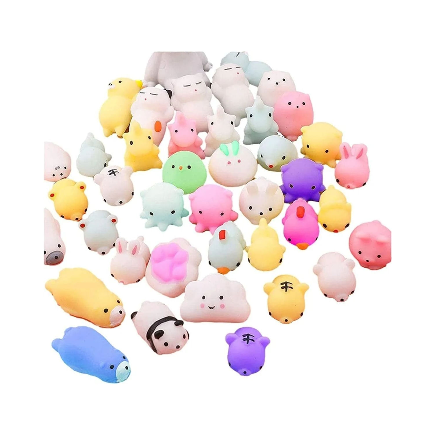 Kit De Brinquedos Squishy Squeeze Toy Fidget 50 Unidades Mini Mochi