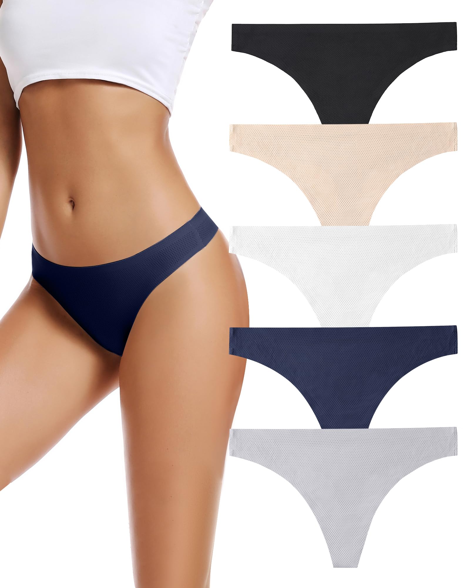 Thong Underwear Feminine Seamless, Pacote Com 5