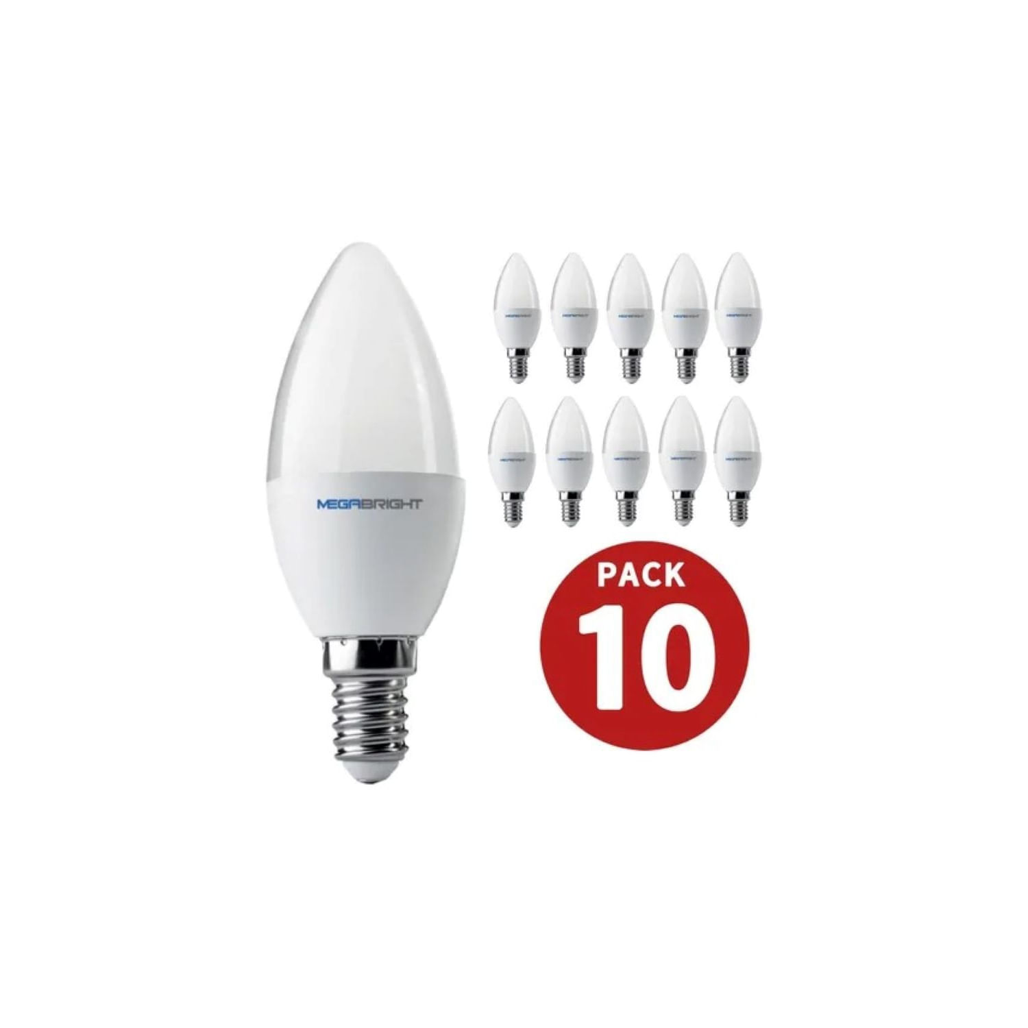 Lâmpada Led De Vela 5w E14, Branca Fria/quente, 220-240 V, Pacote Com 10