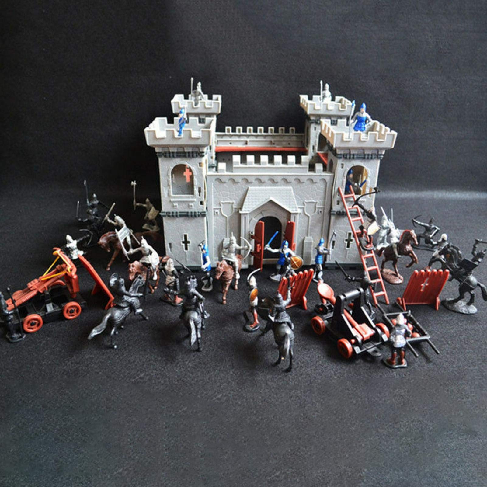 Kit De Modelos Medieval Castle Toy Tookie Com Cavaleiros E Soldados