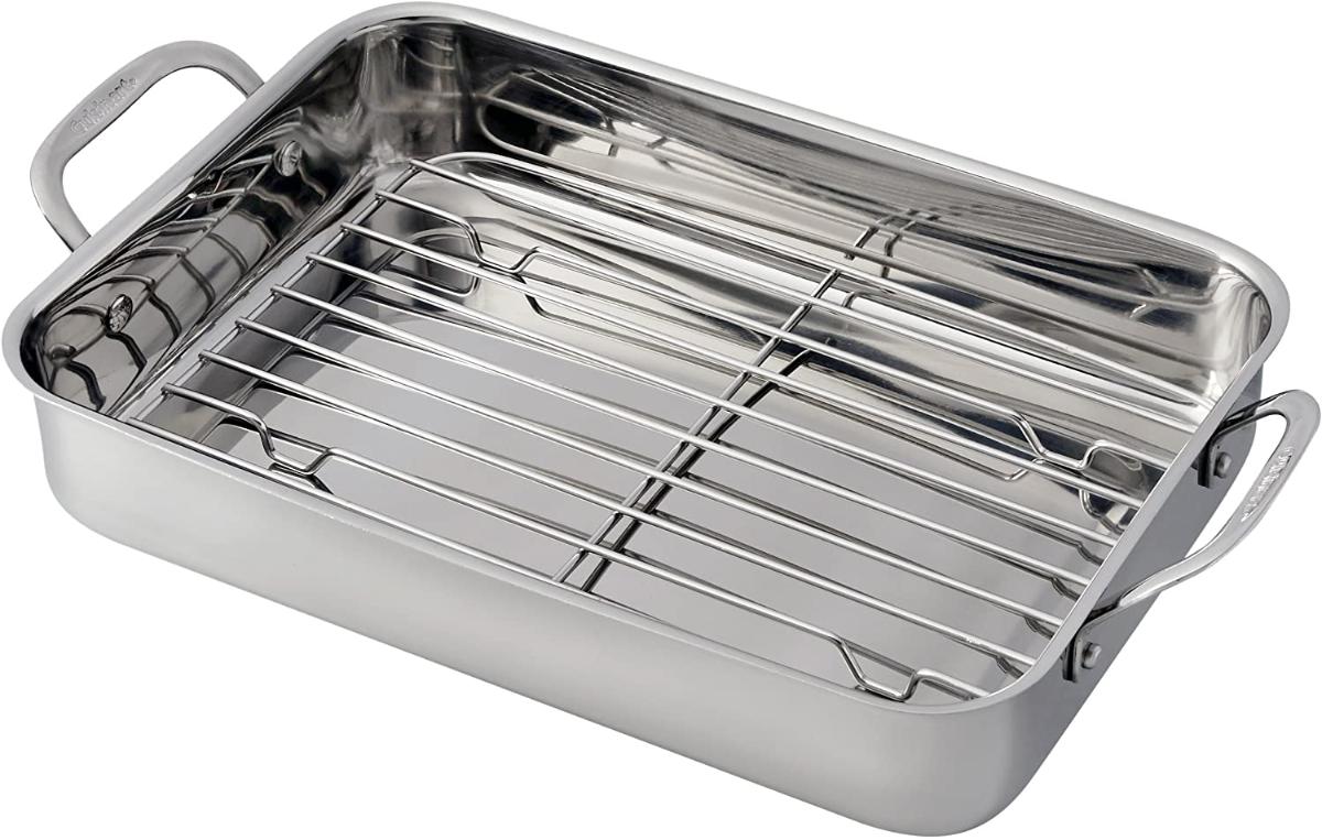 Cuisinart 7117-14RR Lasanha Pan com Rack de Assar Inoxidável
