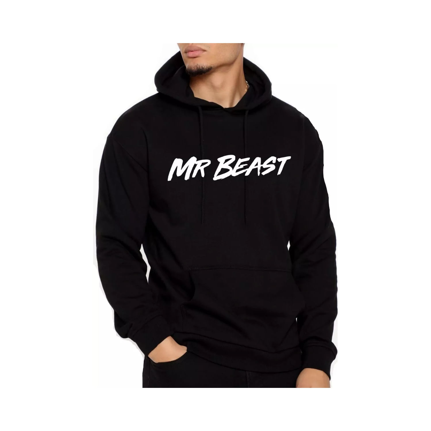 Moletom Mr Beast Youtuber De Algodão Preto Para Homens