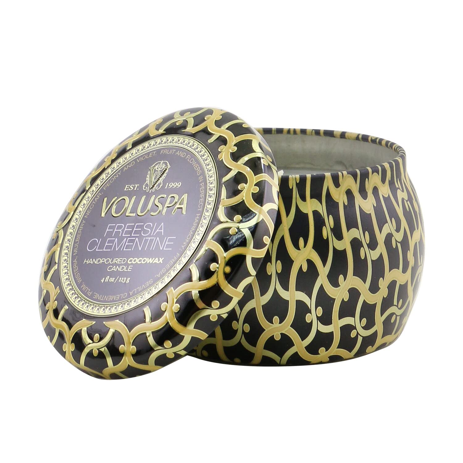 Vela Voluspa Freesia Clementine Mini Tin 25h De Tempo De Queima