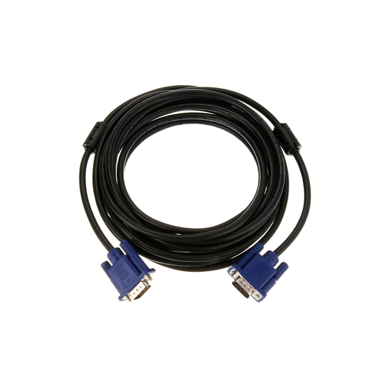 Cabo Vga Genérico De 15 M M/m Com Conector Azul Ferrite