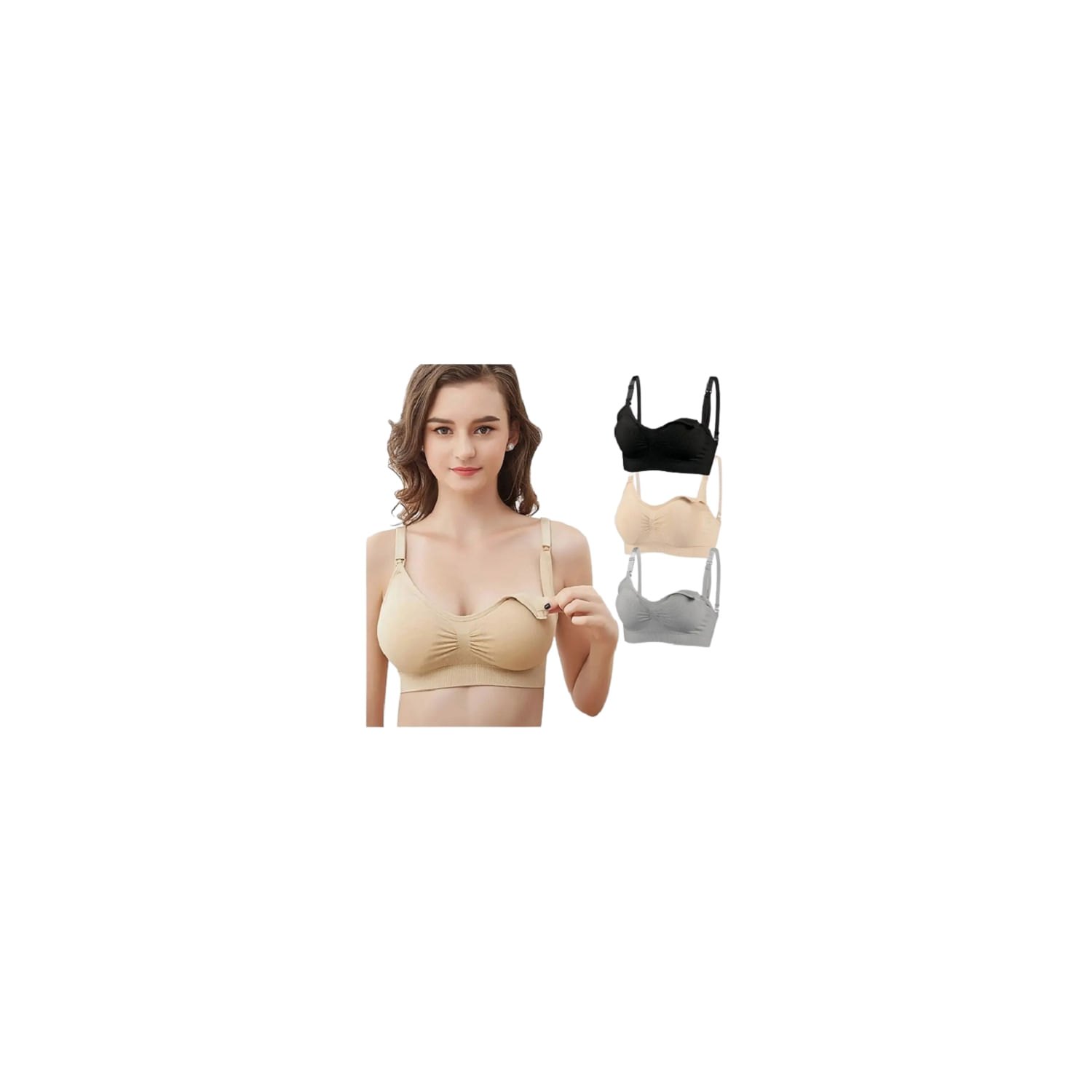 Pacote De Sutiãs De Amamentação Com 3 Sutiãs Maternos Femidom Ideais