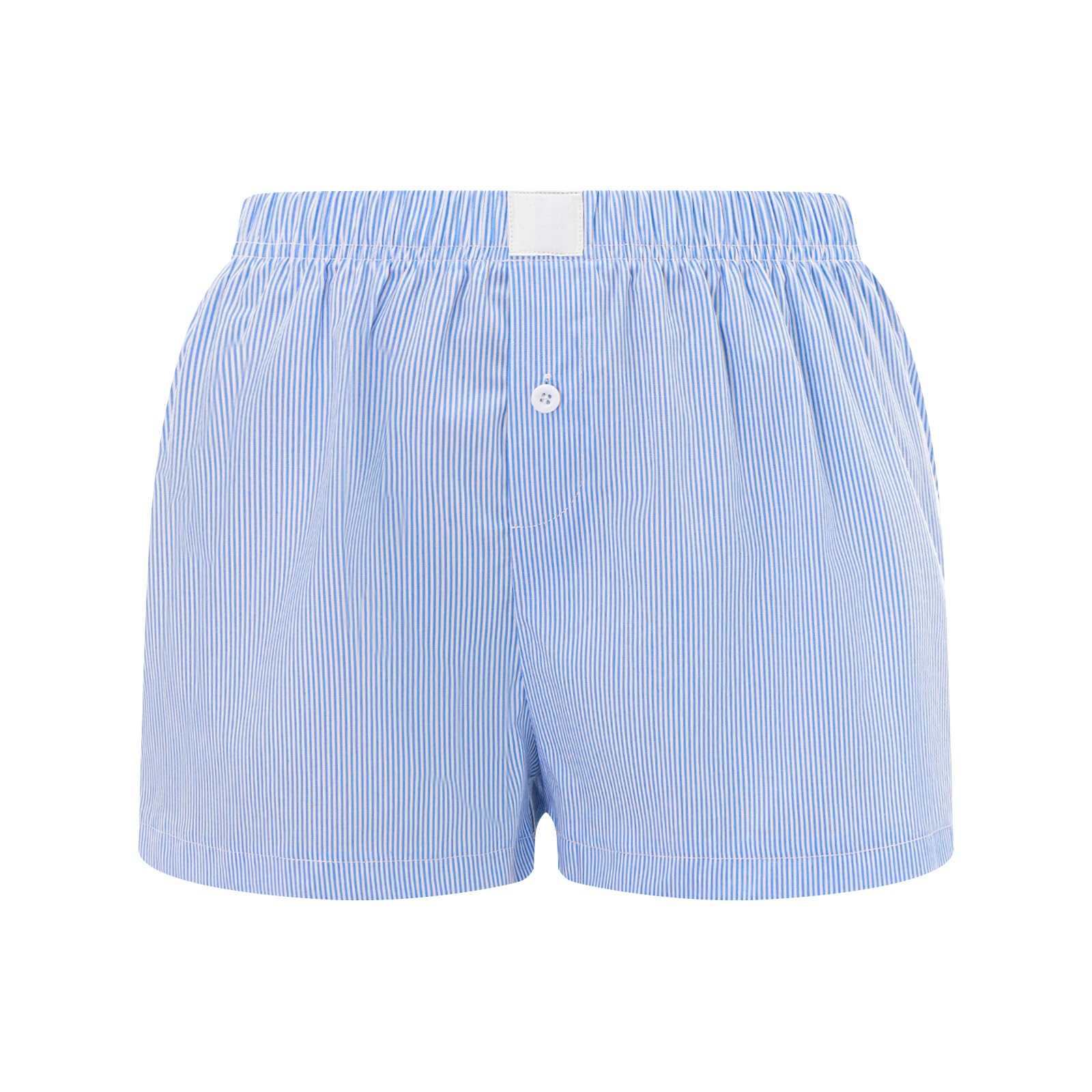 Shorts Lounge Nufiwi Femininos Y2k Micro Boxers Azuis Tamanho L