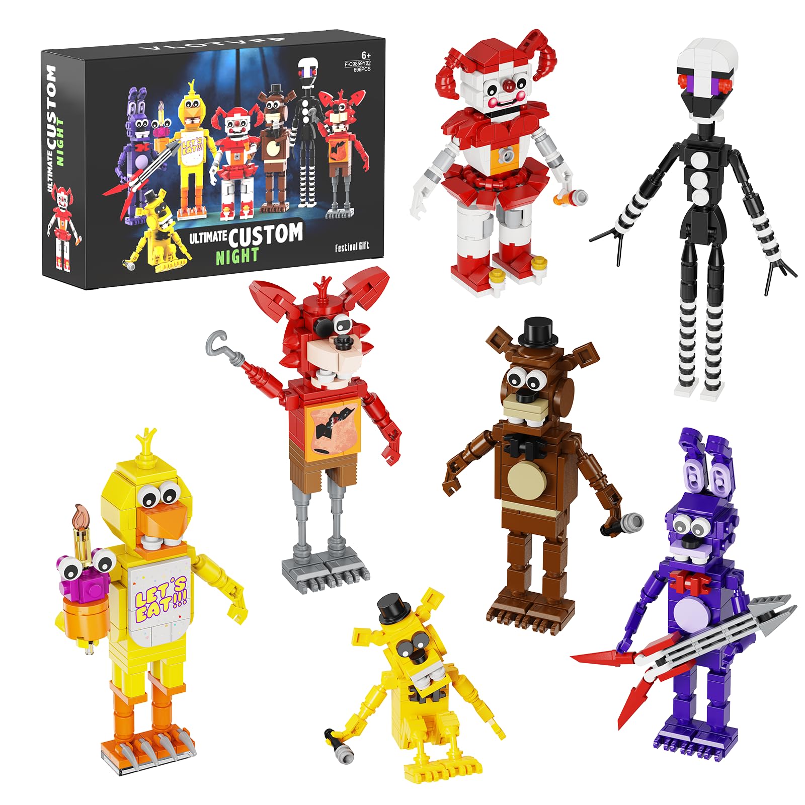 Building Block Toy Vlotvfp Five Nights Security Breach