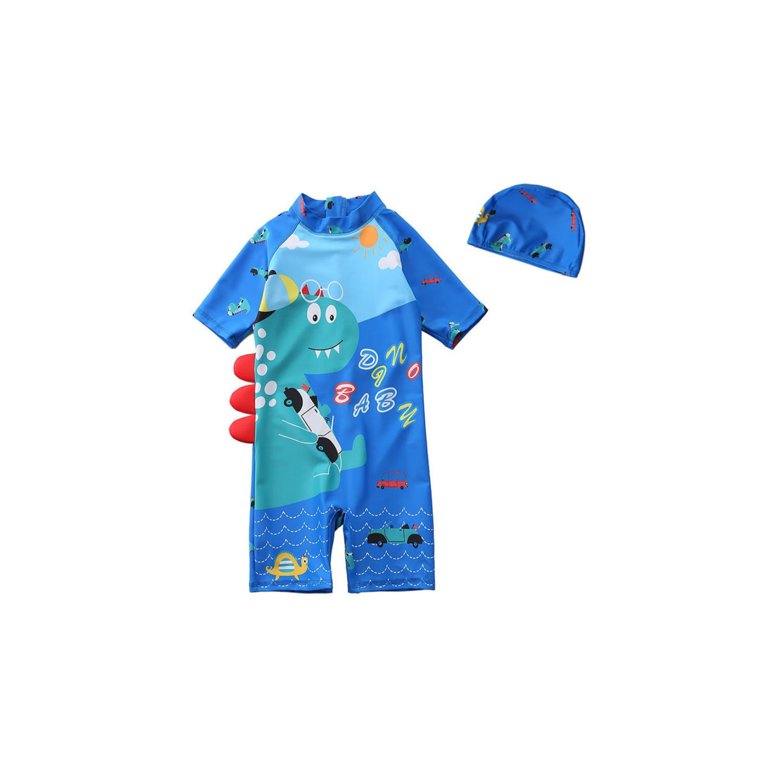 Boné De Presente Swimsuit Boy Dinosaur Plus Para Piscina Ou Praia