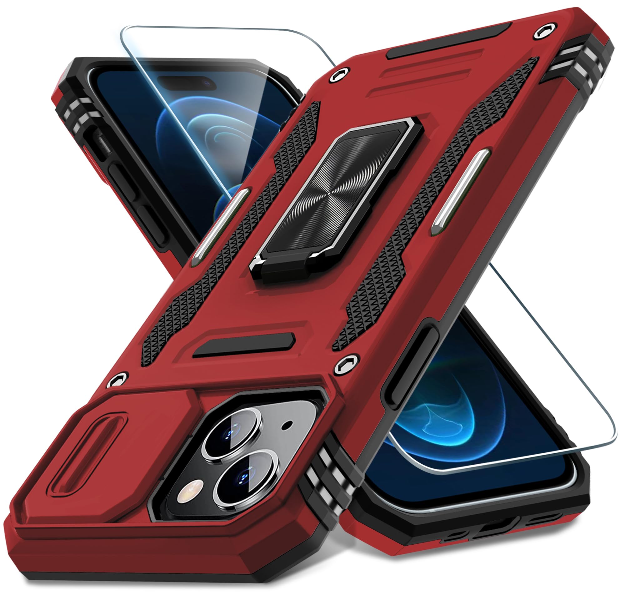 Capa De Telefone Deerlamn Para Iphone 15 Plus 6,7" Com Protetor De Tela