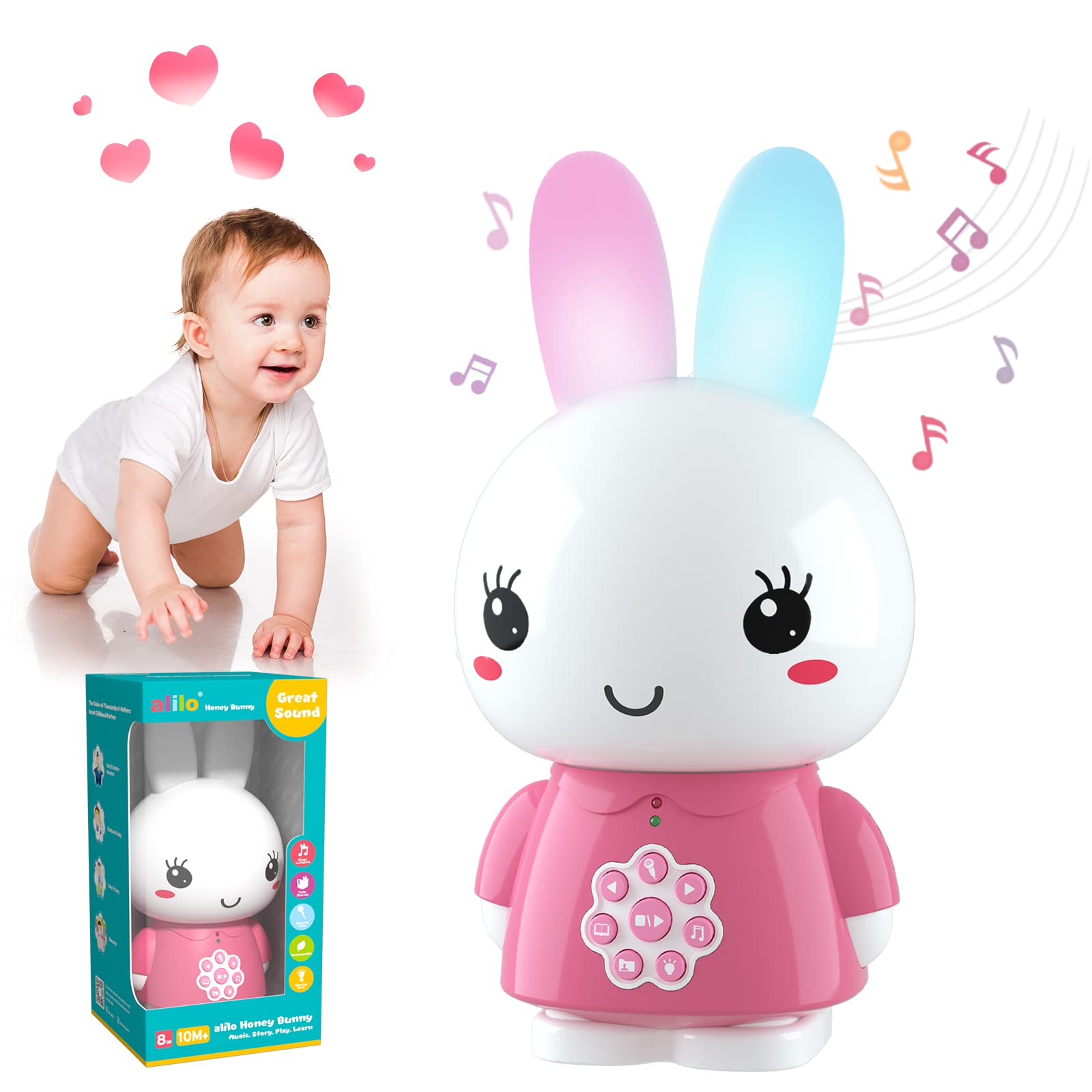 Reprodutor De Áudio Alilo Bunny Educational 10+ Months Honey Bunny