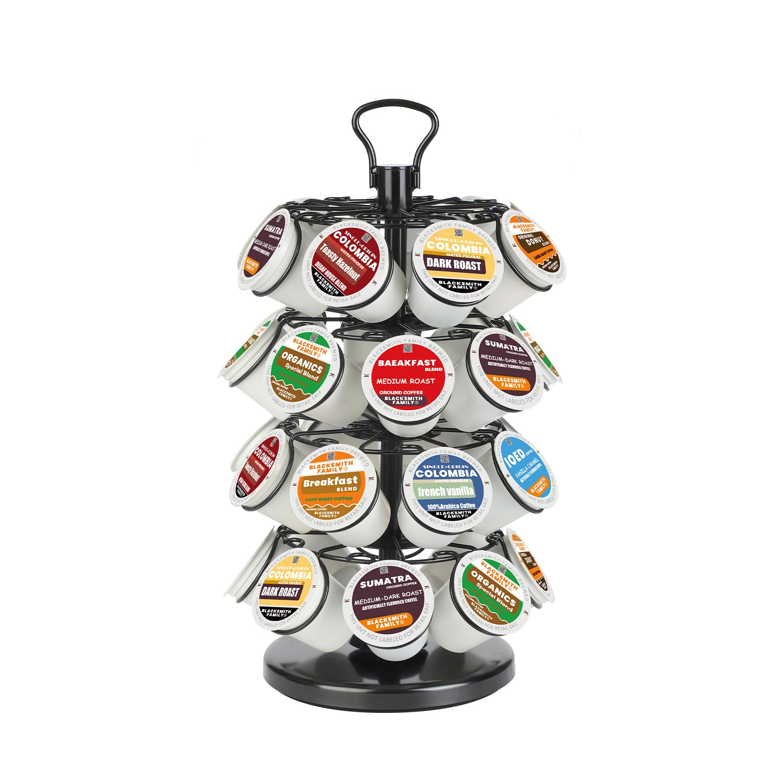 Suporte Para Cápsulas De Café Blacksmith Family K Cup, Capacidade De 32 Cápsulas
