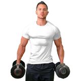 Camiseta Masculina Zuevi De Algodão, Slim Fit, Musculação Atlética