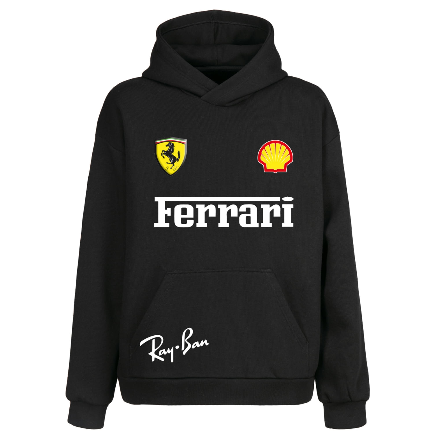 Moletom Ferrari F1 Kangaroo Unissex De Algodão De Alta Resistência