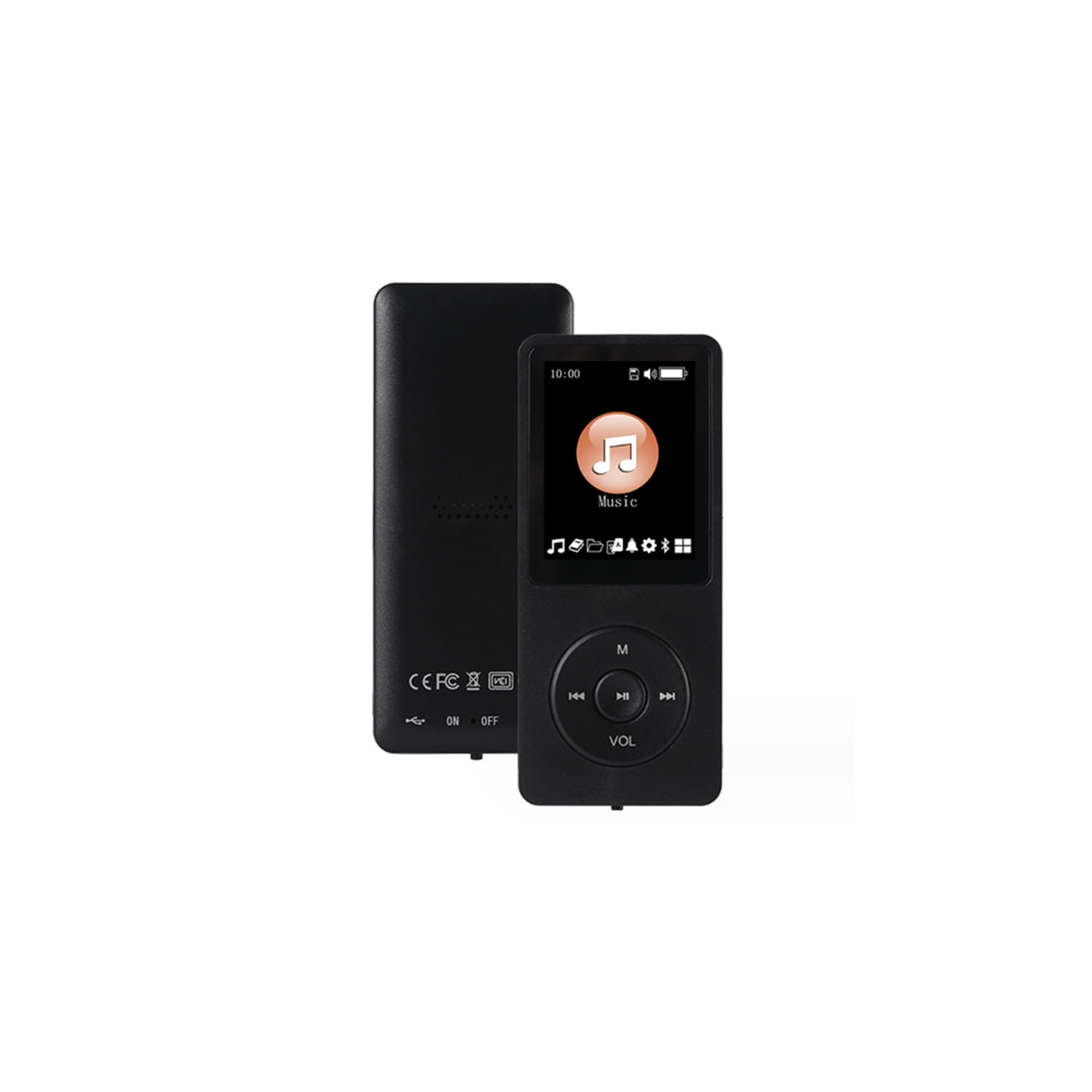 Leitor De Música Mp3 Bluetooth 8gb Preto