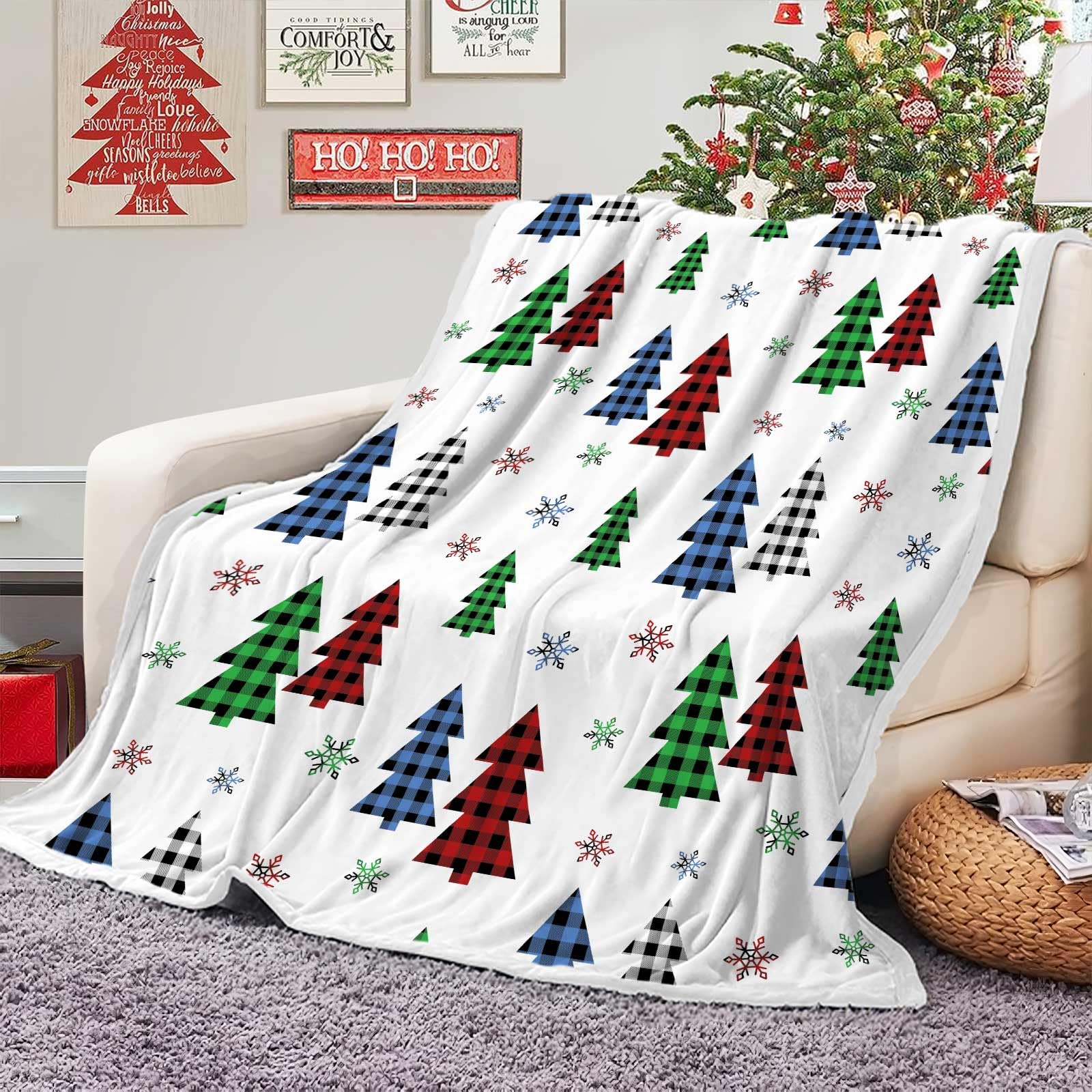 Cabana Rústica De Inverno Throw Blanket Bcsewcg Christmas Tree