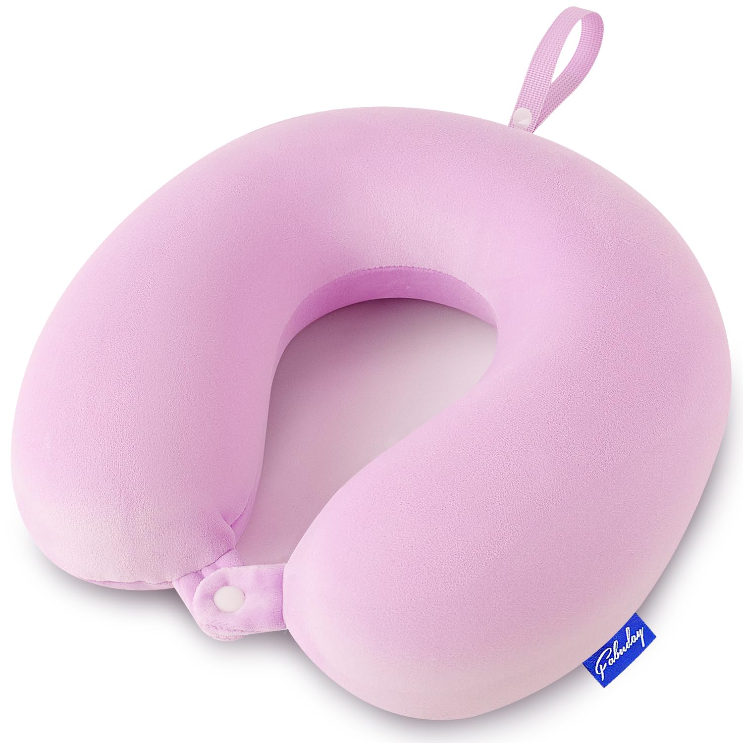 Almofada De Viagem Fabuday Memory Foam Para Aviões Roxa Clara