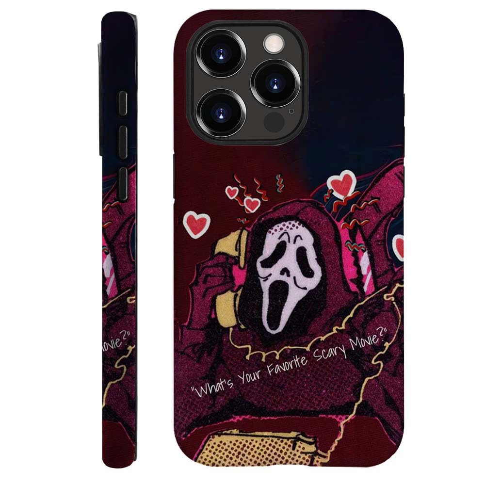 Capa De Telefone Scream Ghostface Para Iphone 11 Pro Max Híbrida De 2 Camadas