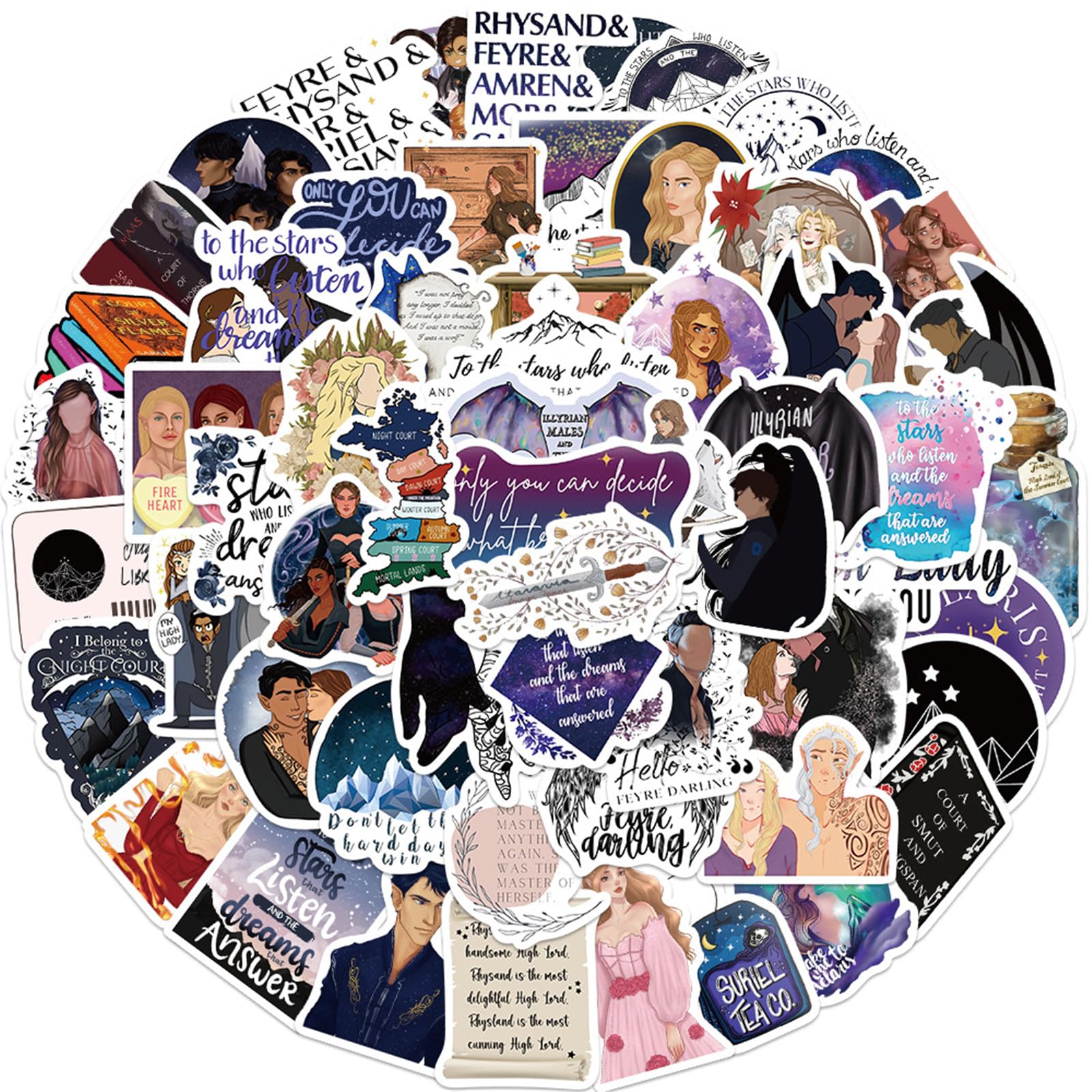 Pacote De Adesivos Lhst Acotar Merchandise, 60 Unidades Para Garrafa De Água