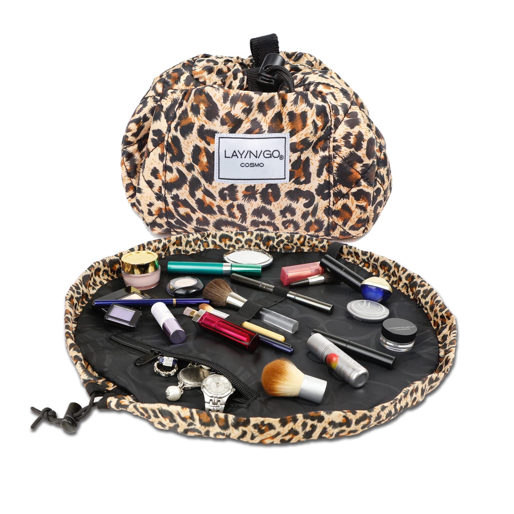 Organizador De Bolsas De Cosméticos E Maquiagem Lay-n-go Cosmo 20cm Leopard