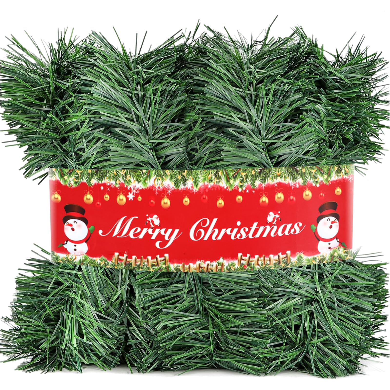 Guirlanda De Natal Loisvi Green Pvc 10m Para Interior E Exterior