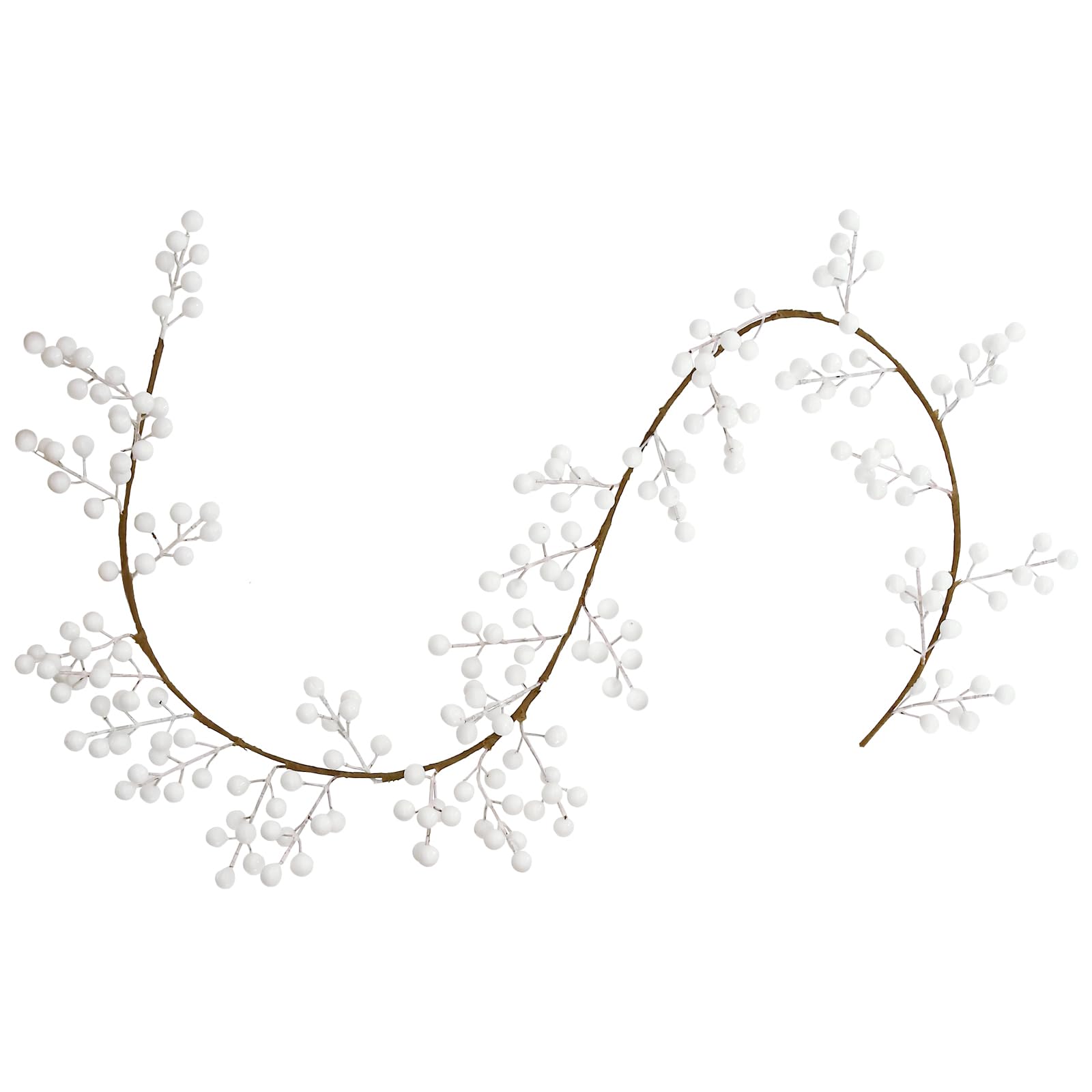 Guirlanda De Natal Greentime White Berry Ajustável De 1,27 M