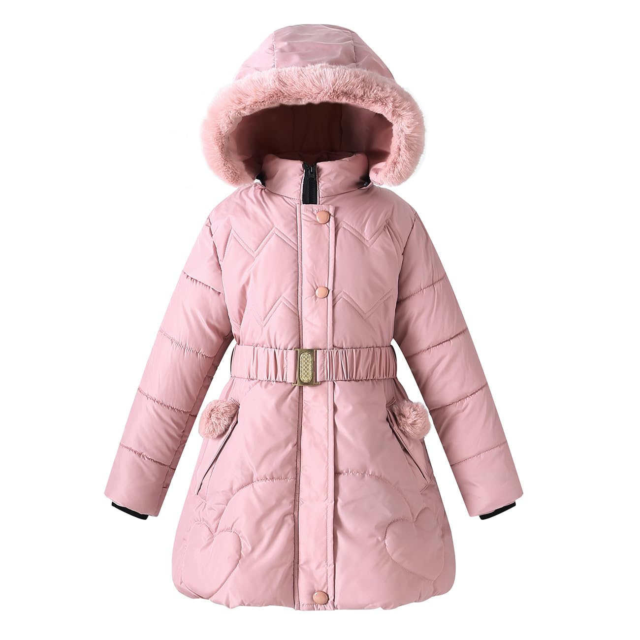 Casaco De Inverno Podgina Para Meninas 3t-4t Heavy Puffer Jacket